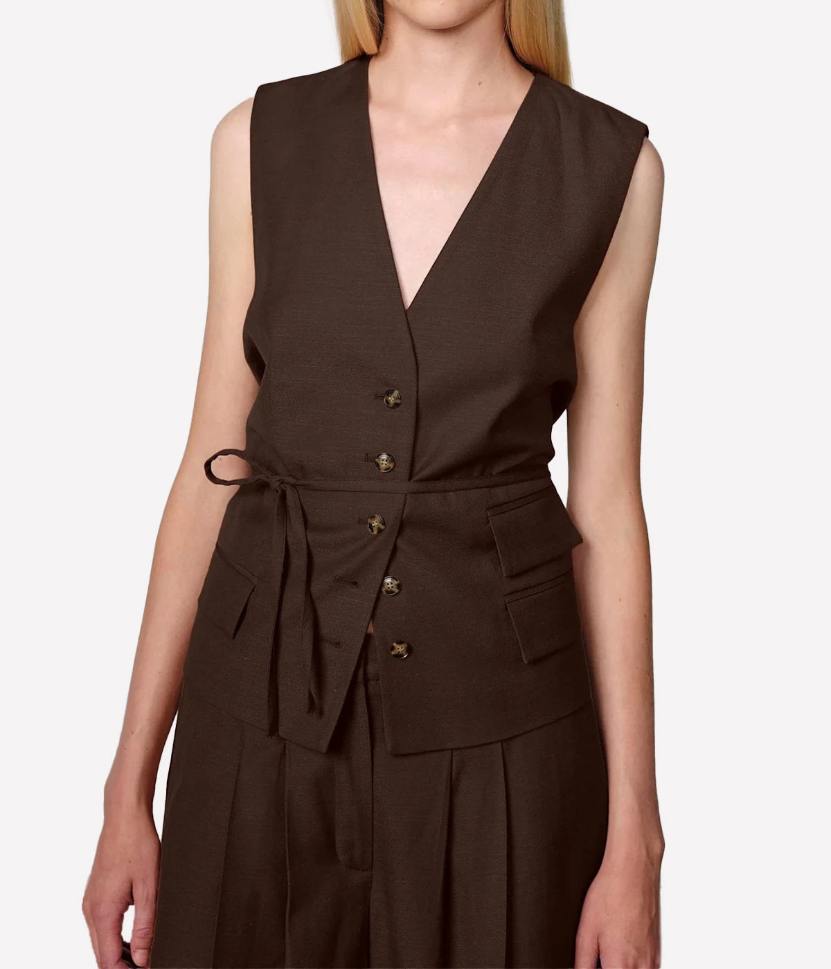 Samos Vest In Java Brown