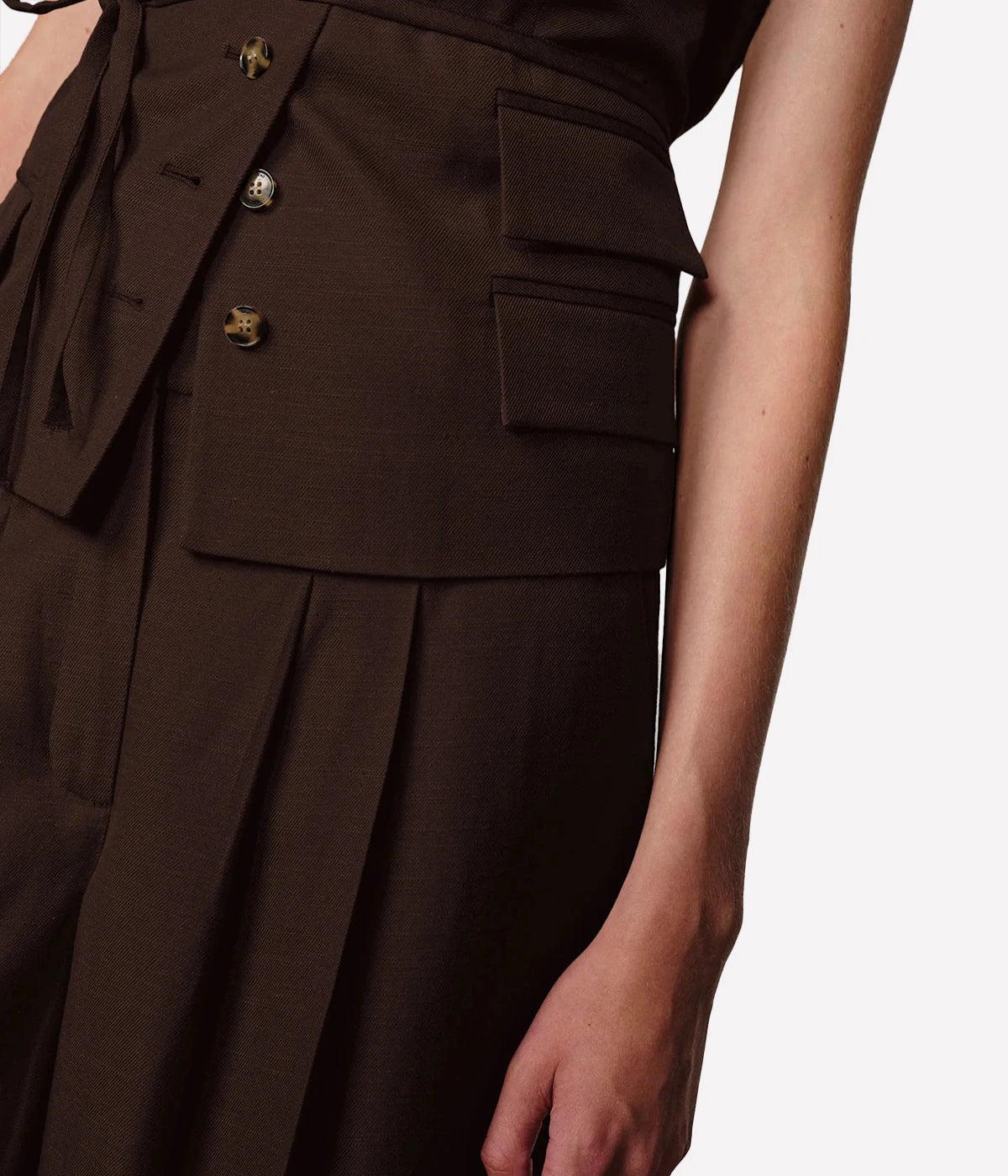 Samos Vest In Java Brown