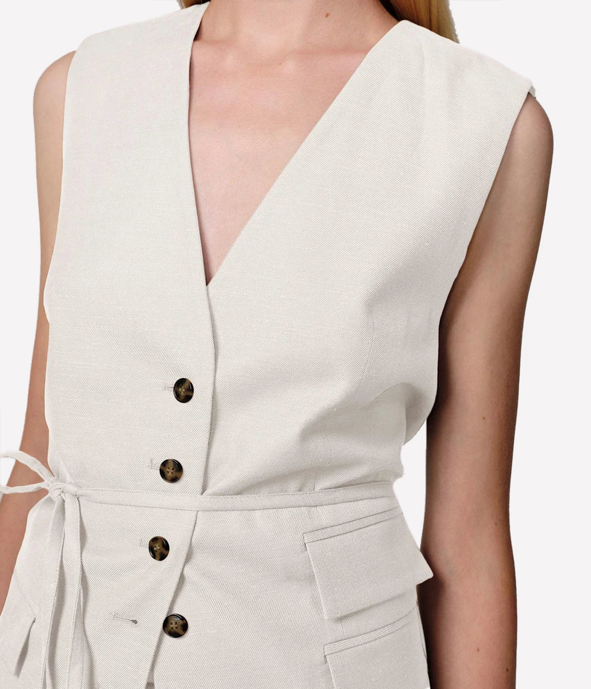 Samos Vest In White