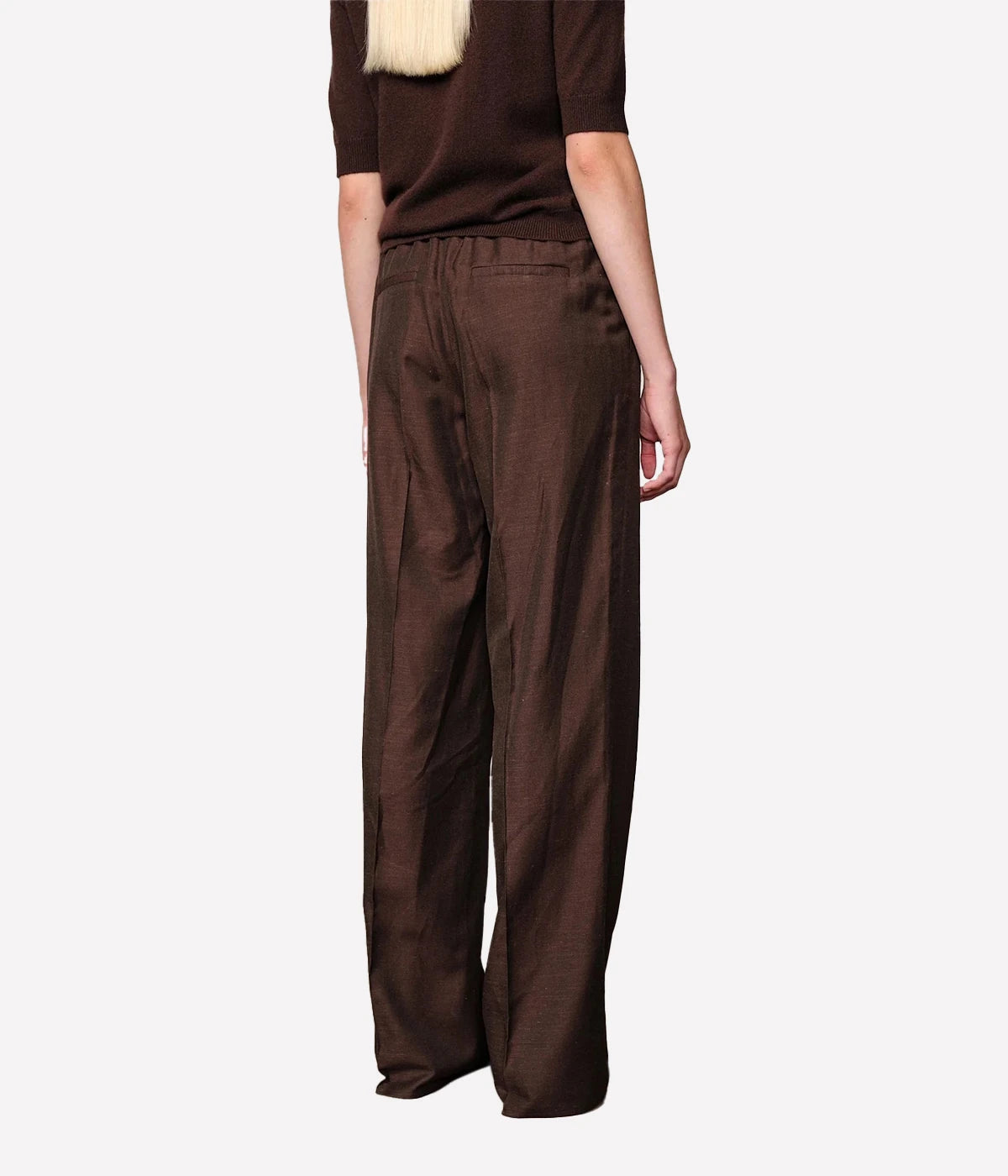 Pinky Midt Waist Pant In Java Brown