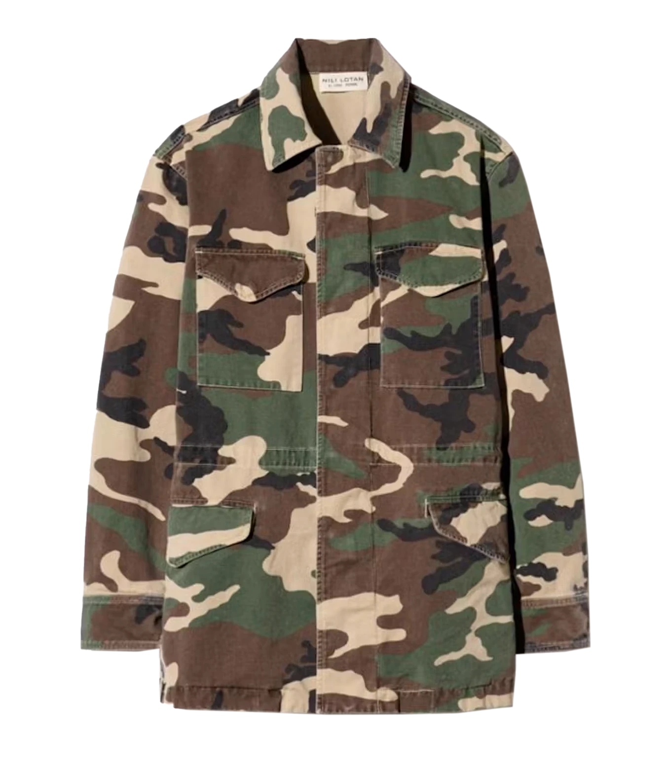Sacha Jacket In Khaki Overdyed Camo