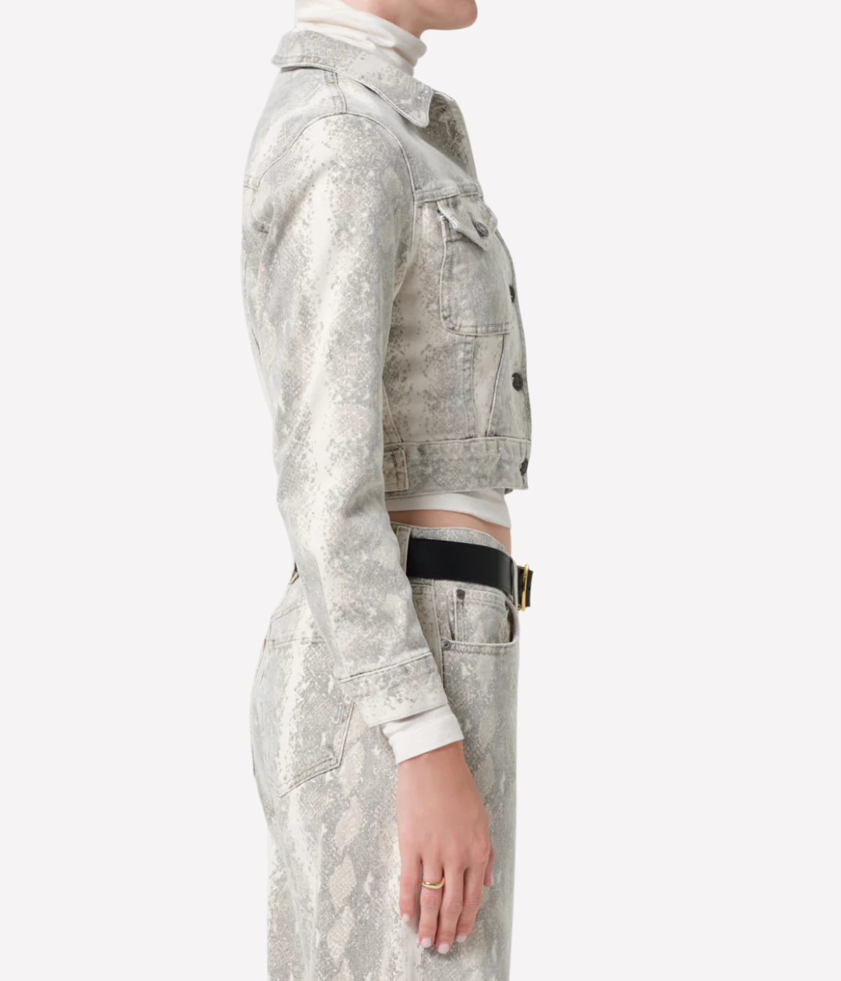 Charisse Shrunken Jacket In Python