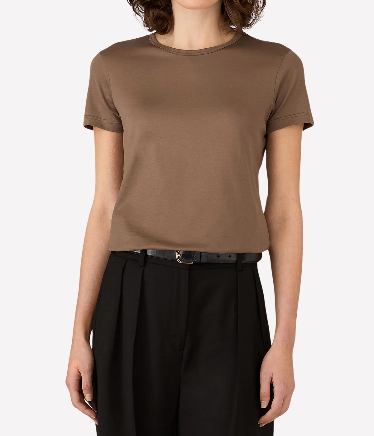 SS Crew Neck T-Shirt in Dark Cedar