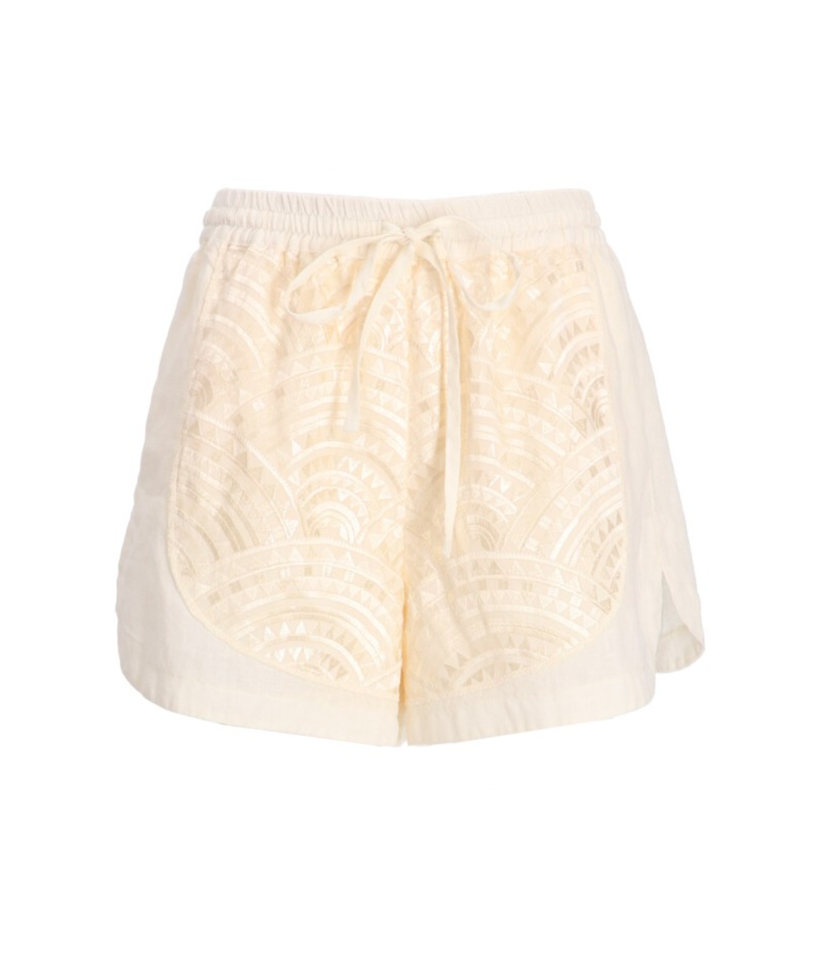 Triangle Drawstring Short in Natural Champagne