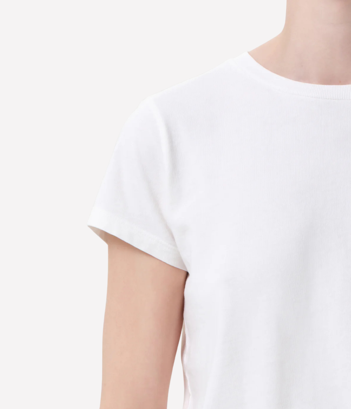 Adine Shrunken Tee Tshirt in White Ash