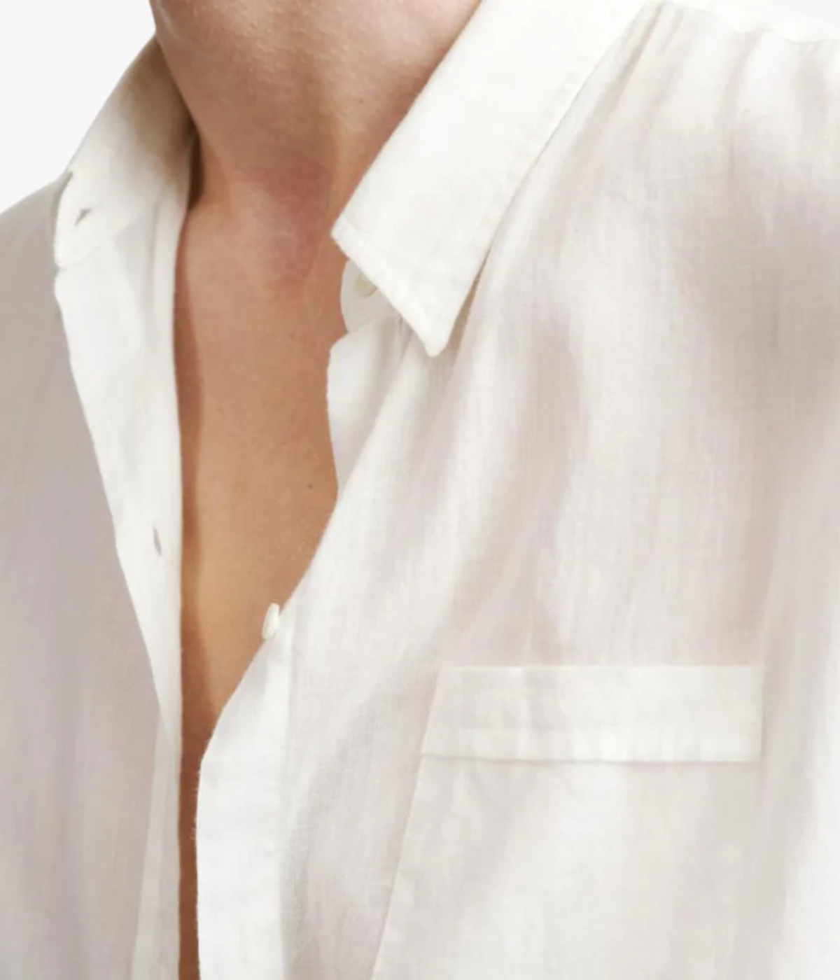 Cotton Voile Shirt in Ivory