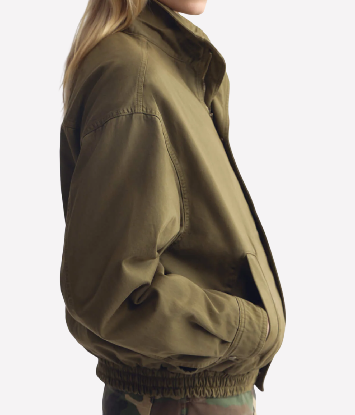 Klaire Blouson Jacket in Shadow Green