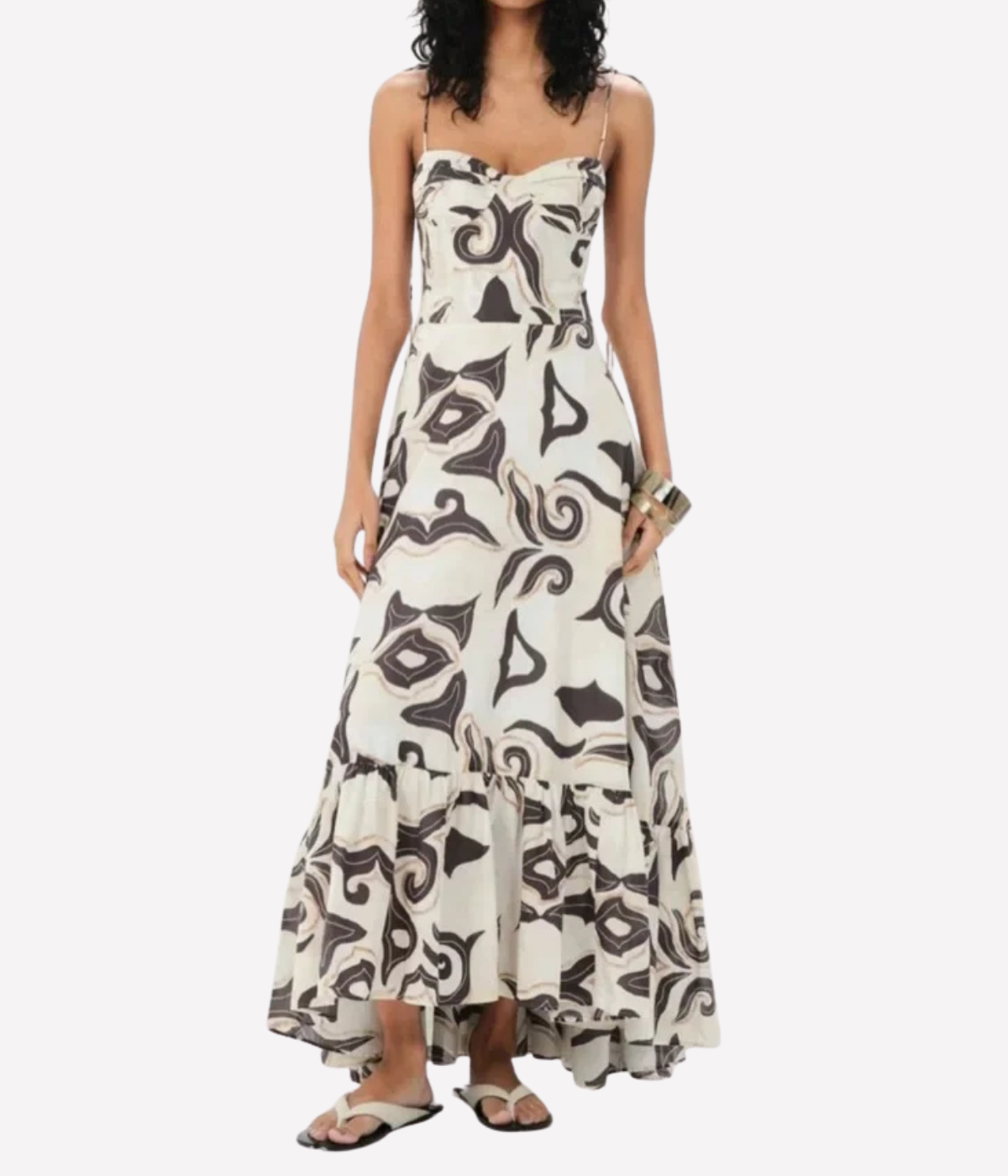 Alvarado Vivian Midi Dress in Ecru
