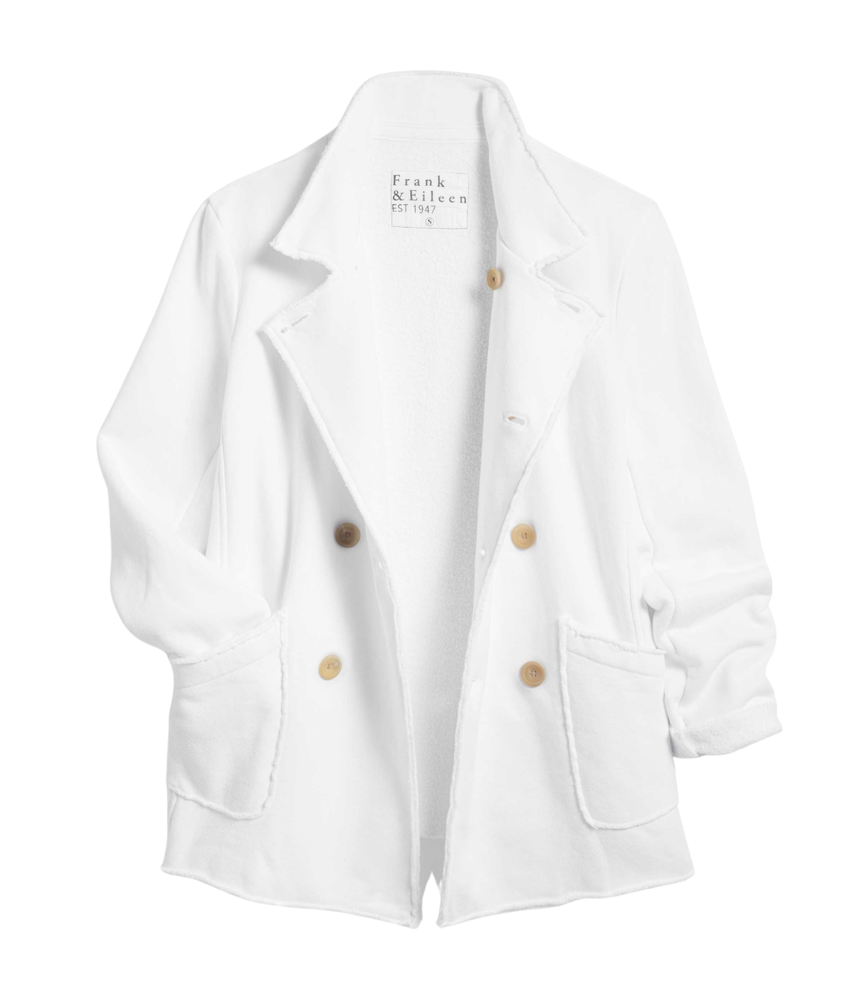 Sweatshirt Peacoat Blazer in White