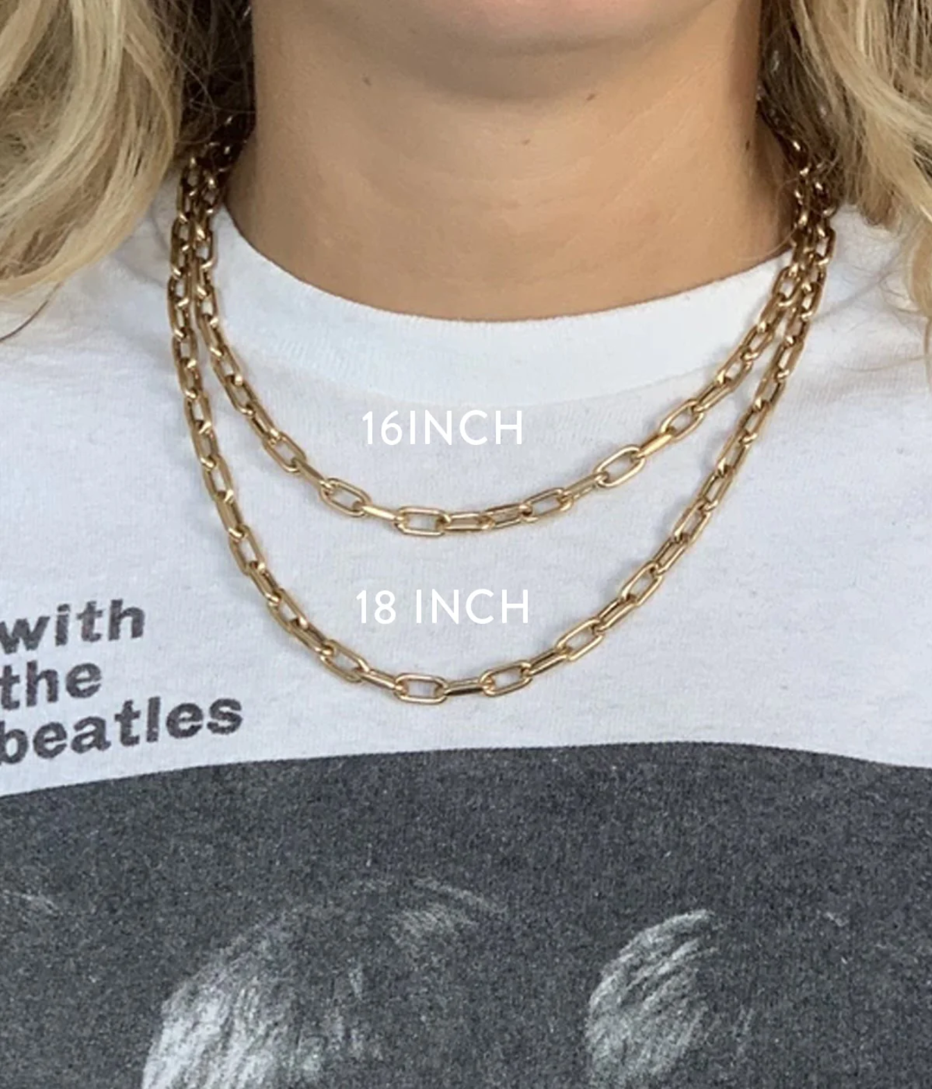 5.3mm 18inch Italian Chain Link Necklace in 14K Yellow Gold