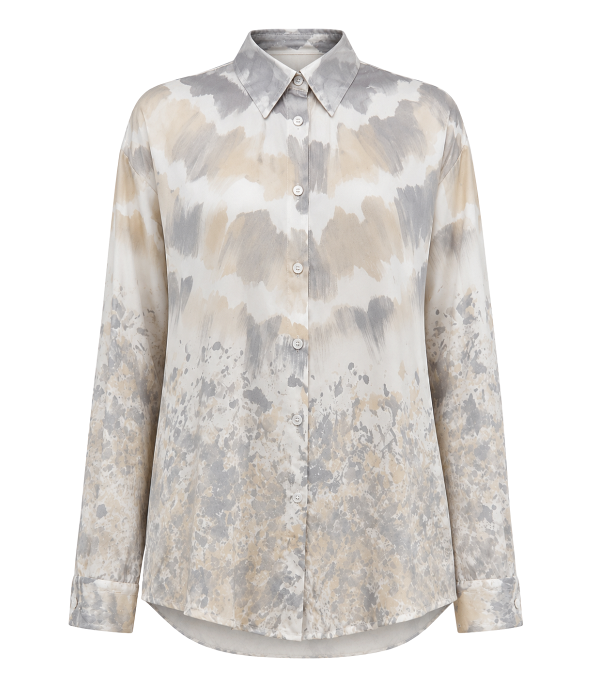Degrade Silk Shirt in Ghiaccio