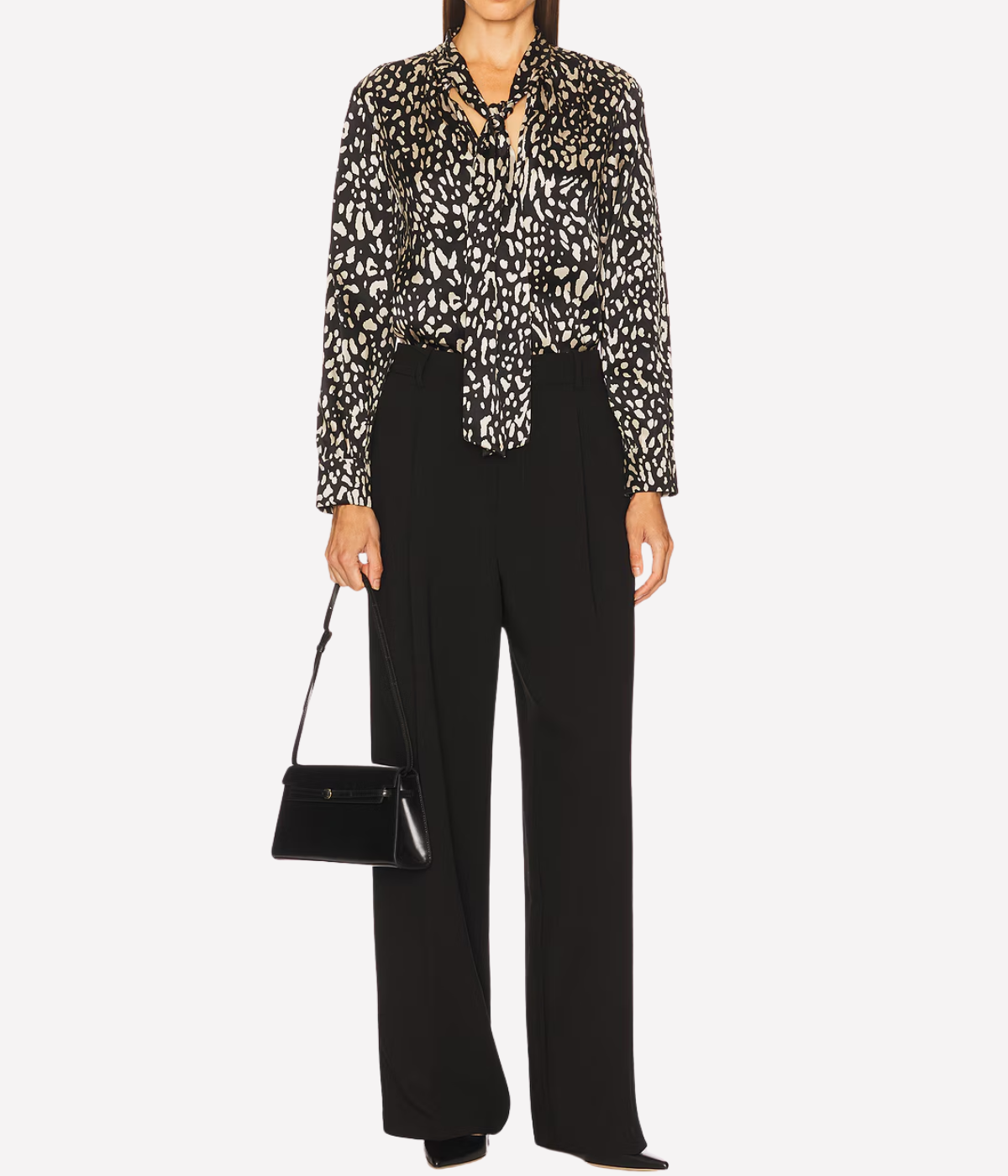 Janese Blouse in Black Cheetah Print