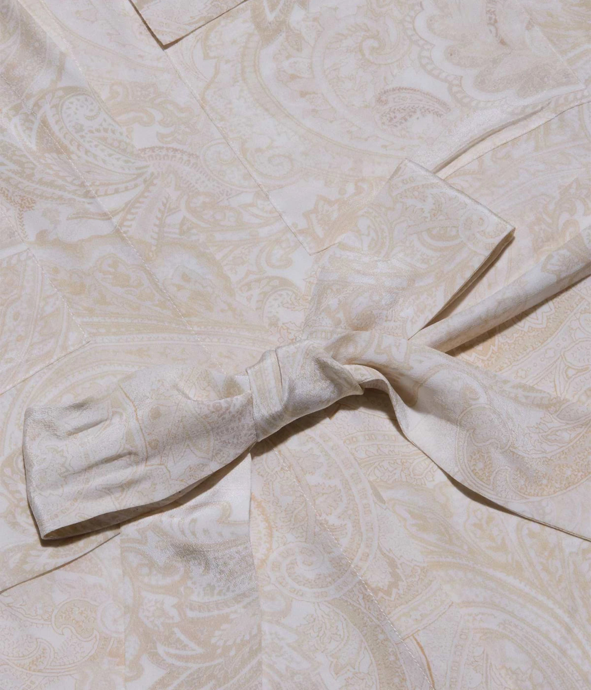 Cameron Long Shirt Dress in Vintage White Tonal Paisley