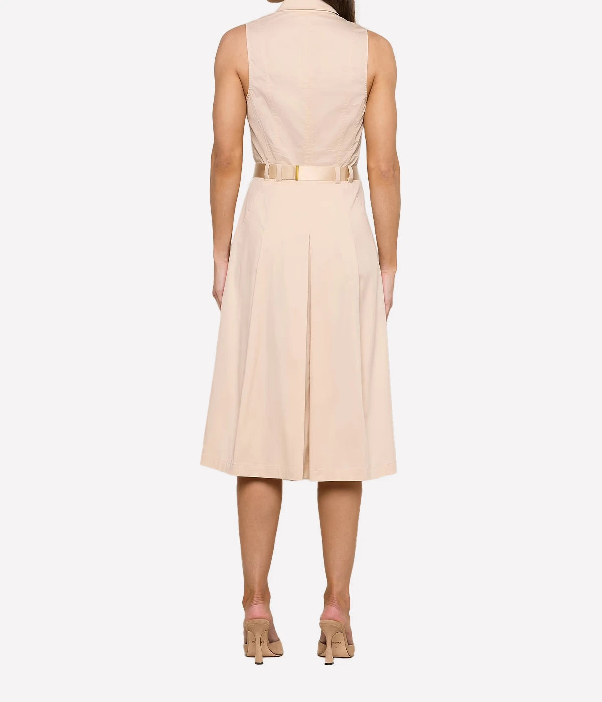 Kylo Belted Shirt Dress in Biscuit