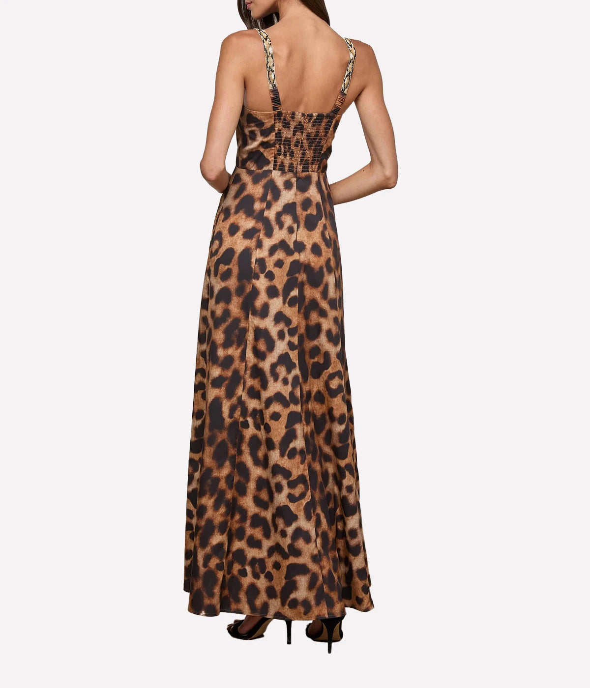 Sutton BDD Strap Maxi Dress in Leopard