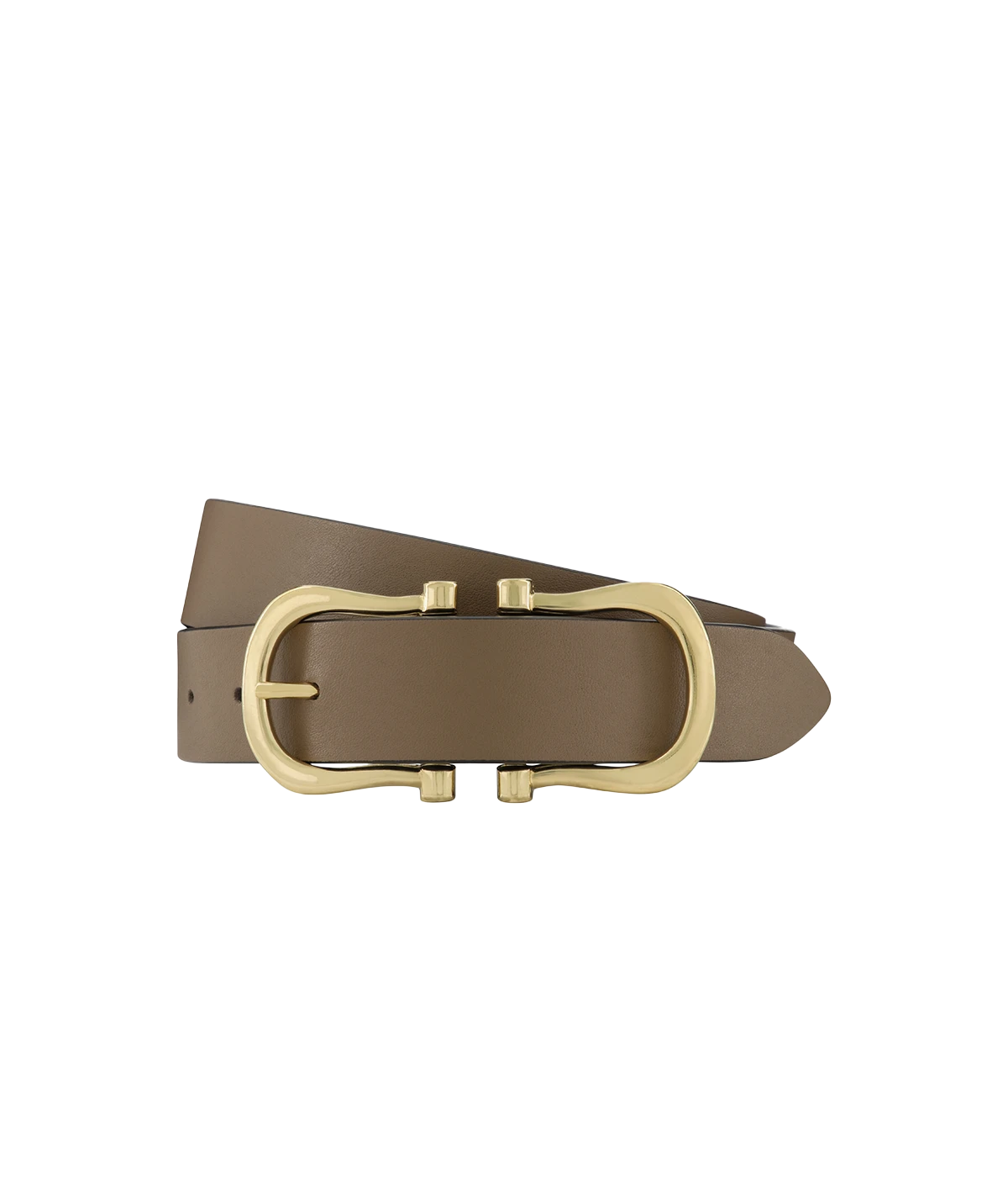 Baby Gold Nicky X Belt in Mushroom