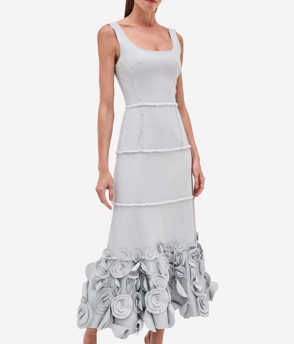 Demina Dress in Mist Blue