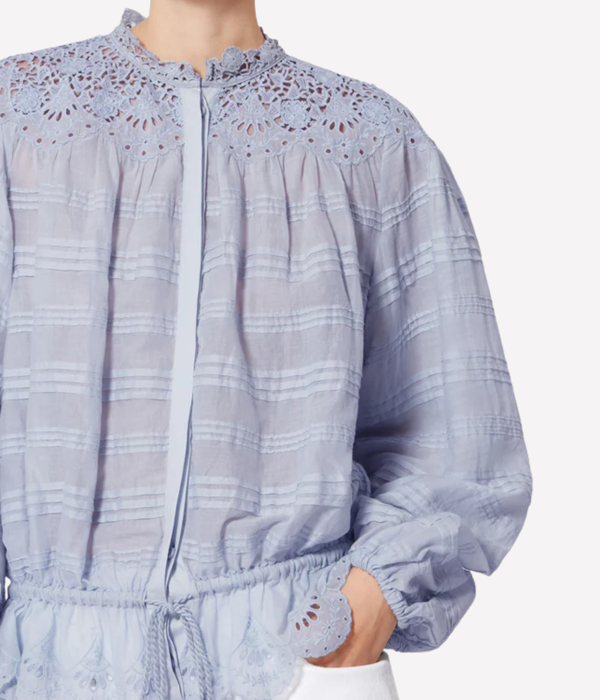 Polly Top in Light Blue