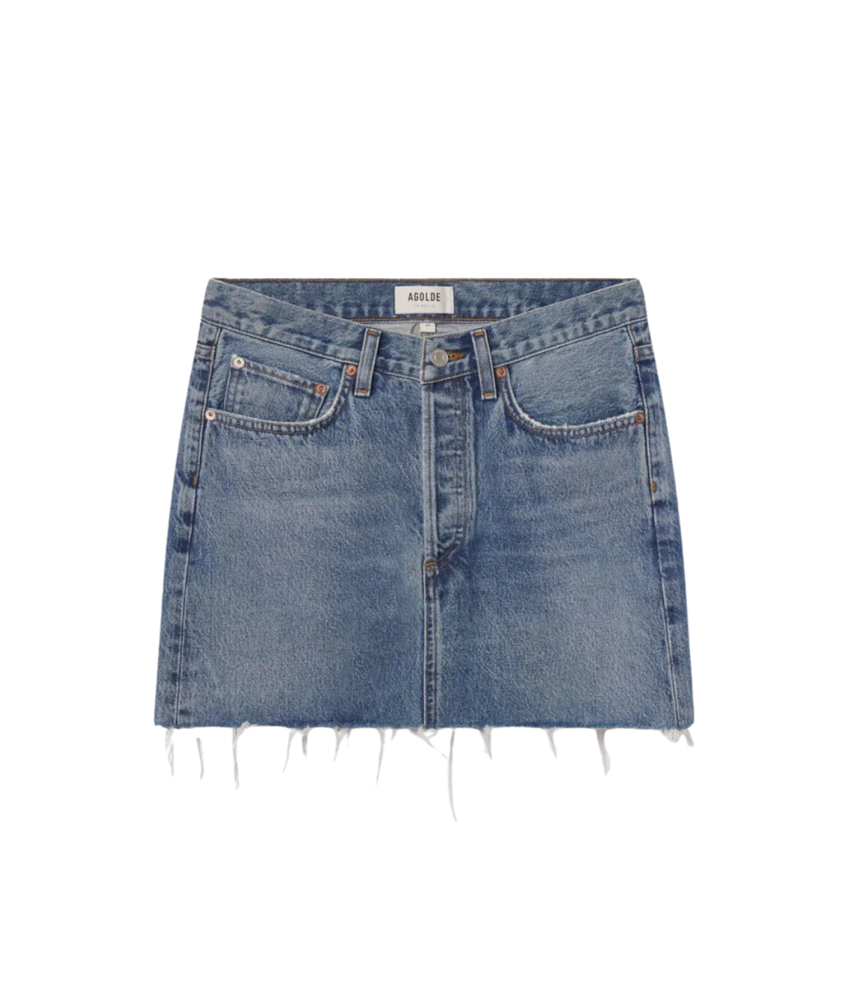 V Waist Mini Skirt in Fairway