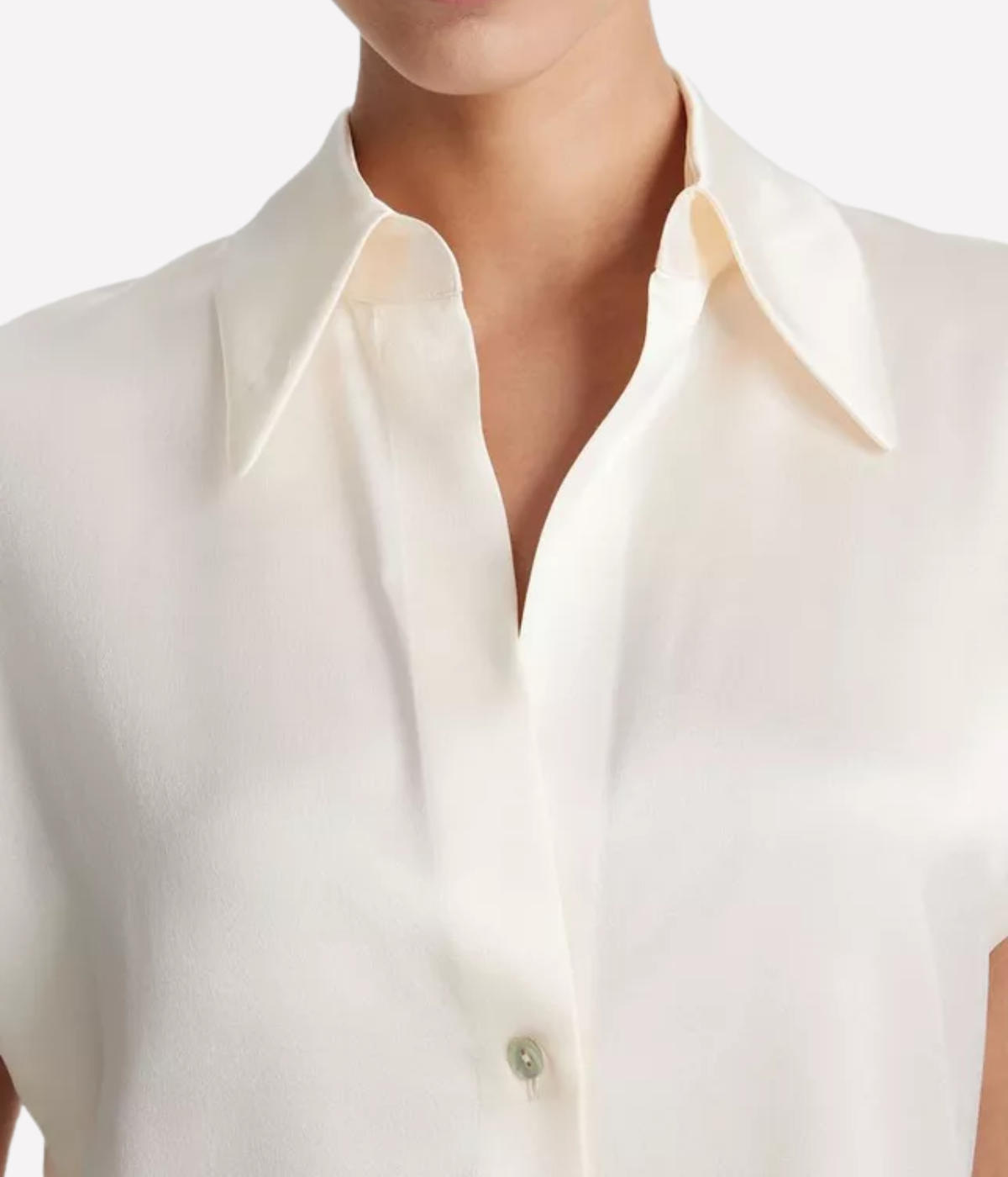 Cap Sleeve Ruched Back Blouse in Chiffon