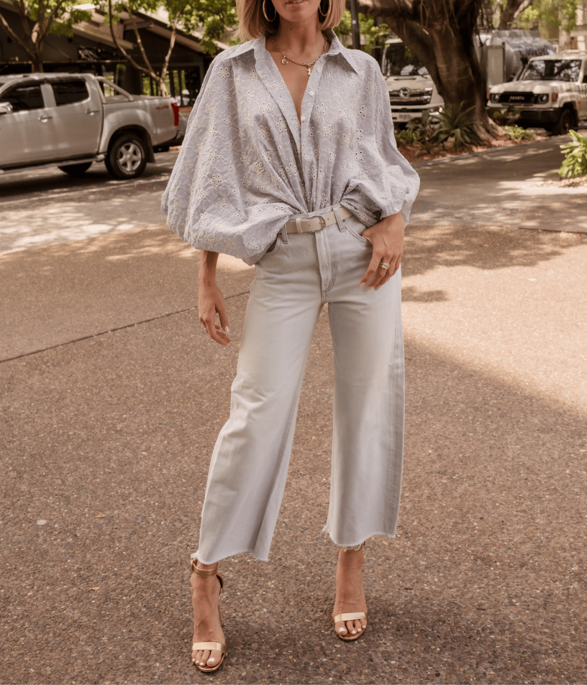 Shirt Satchi Embroidered in Light Blue