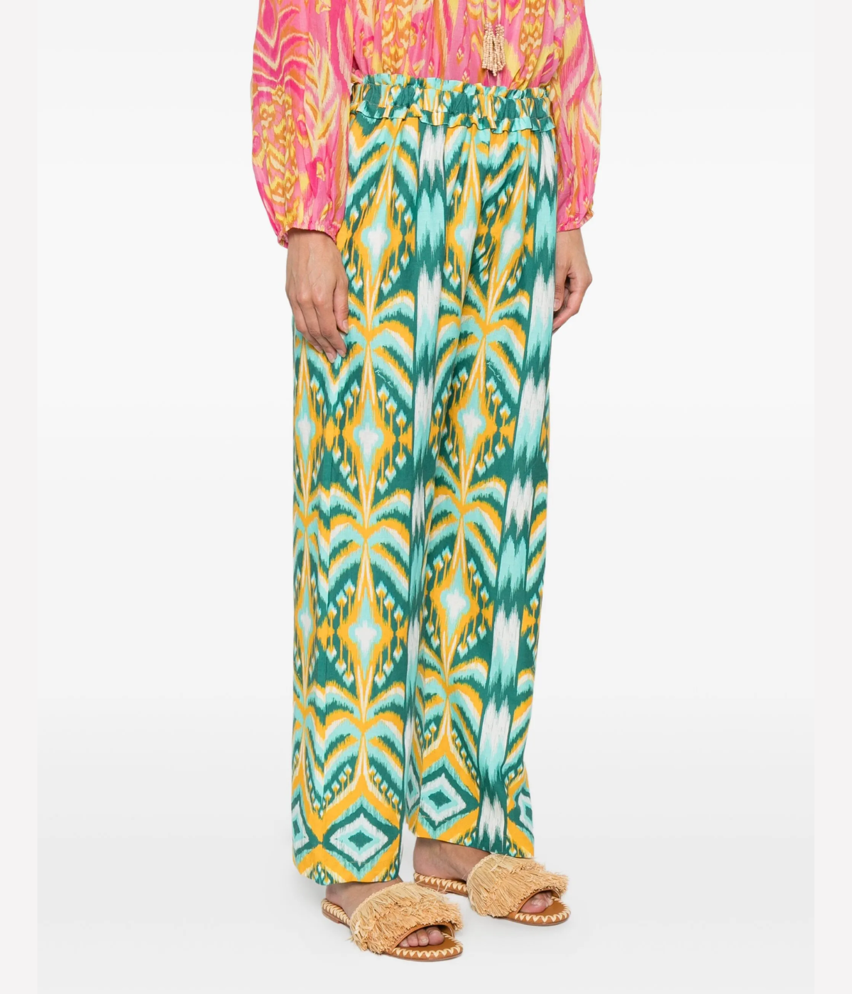 Tropical Tapestry Pants in Off White