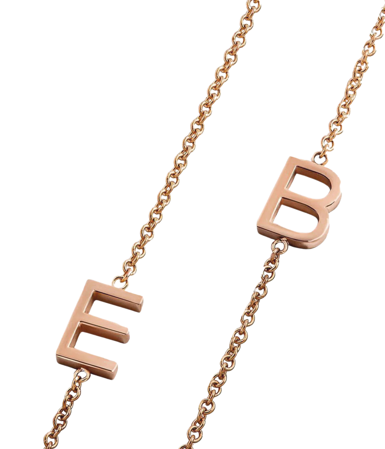 Initial Necklace in Rose Gold
