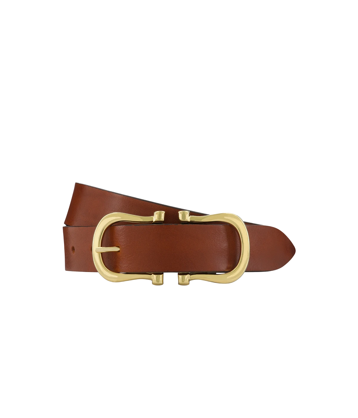 Baby Gold Nicky X Belt in Tan