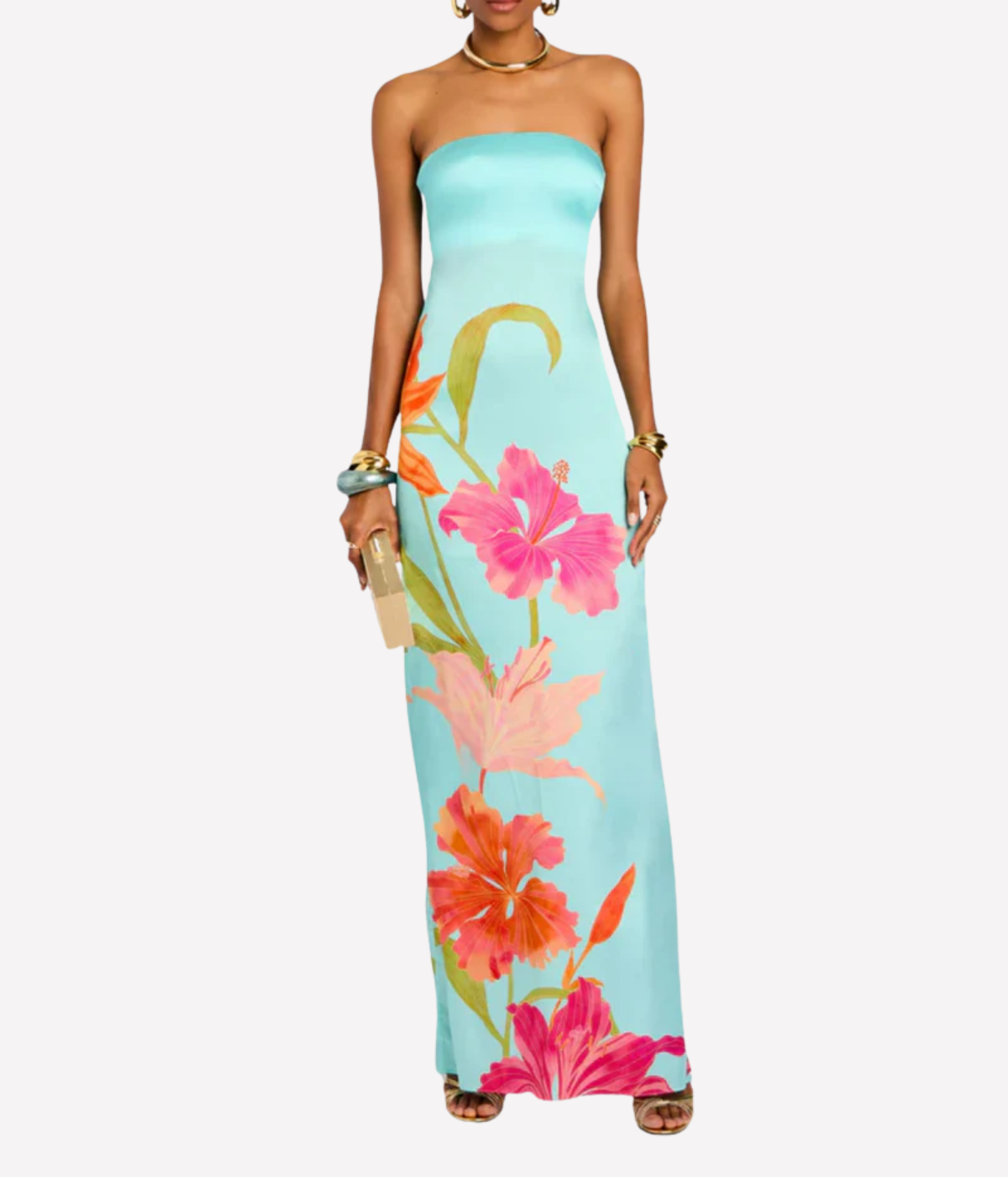 Vivi Dress in Aqua Primavera