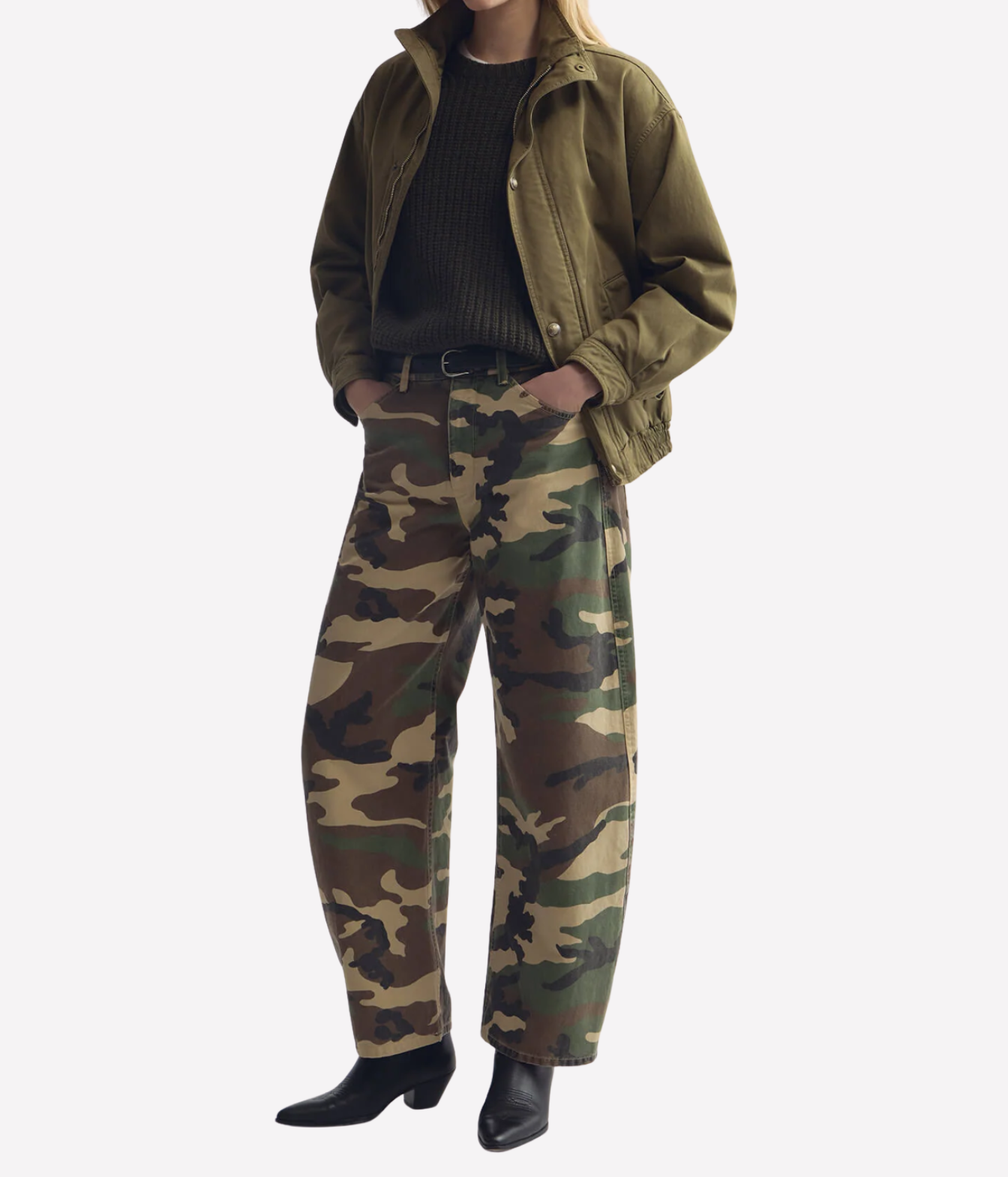 Klaire Blouson Jacket in Shadow Green
