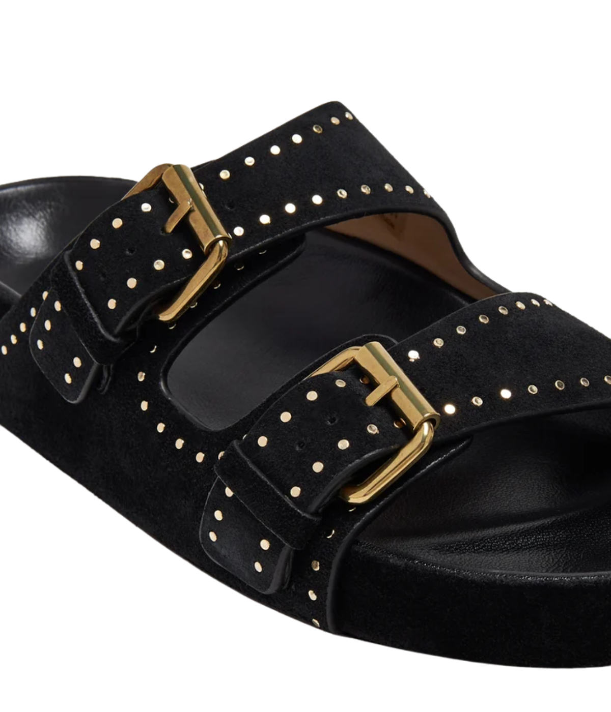 Lennyo Sandal in Black Suede