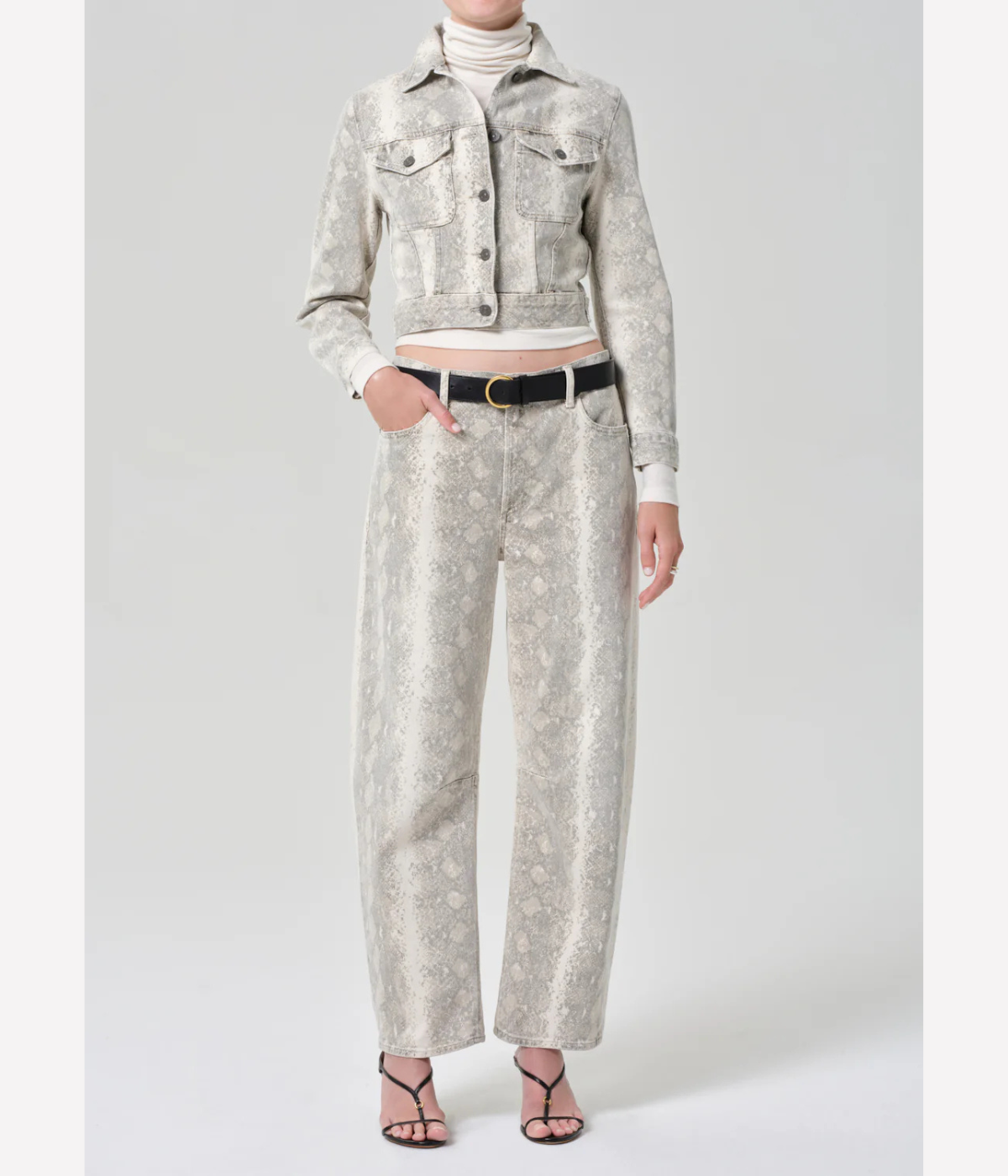 Charisse Shrunken Jacket In Python