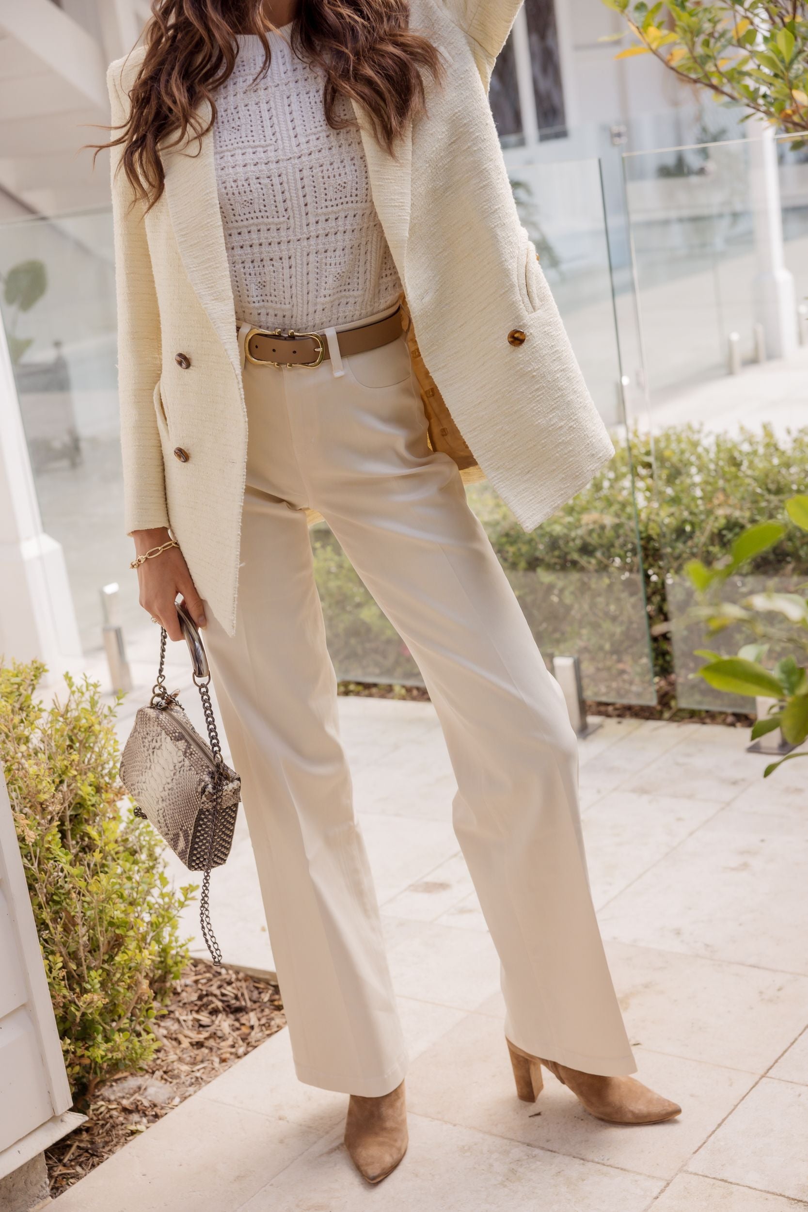 Clayton Wide Leg Jean in French Vanilla