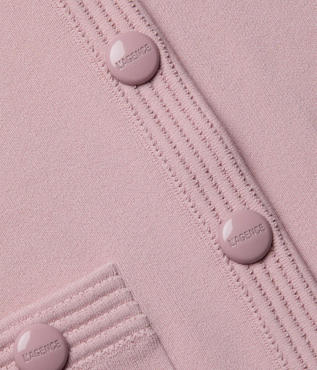 Patsy Crop Crew Cardi in Misty Rose