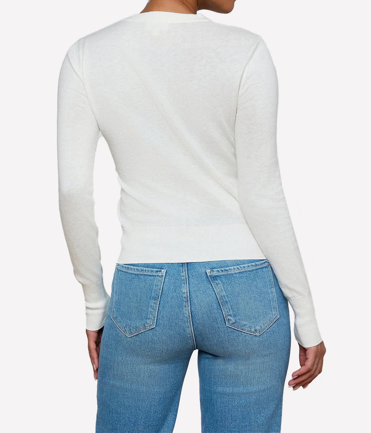 Ronda Knit Henley Pullover In Ivory Gold