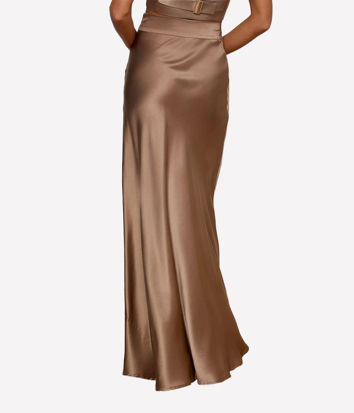 Ryker Waistband Bias Skirt In Portabella