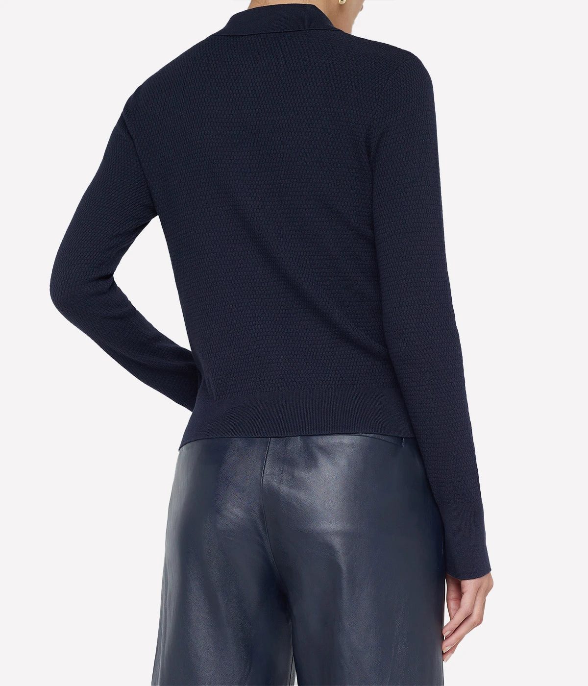 Sterling Collared Sweater in Midnight Gold