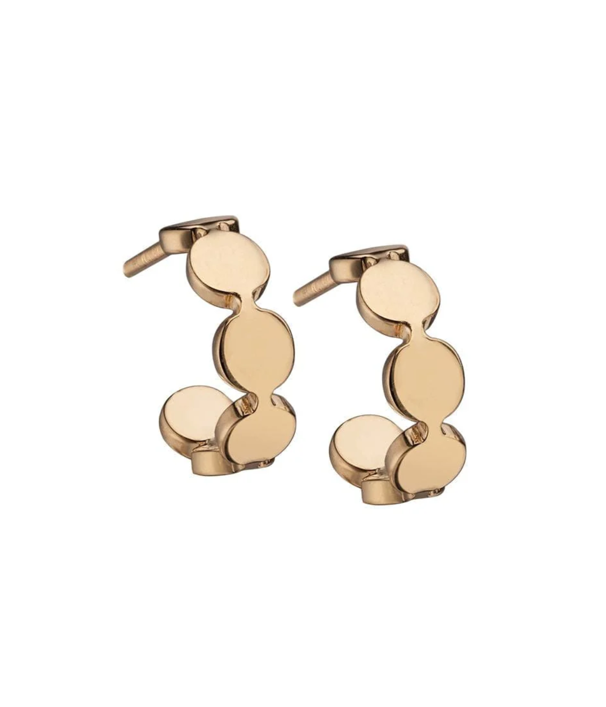 Margaux 1/2 Hoops 14K Yellow Gold Plated Silver