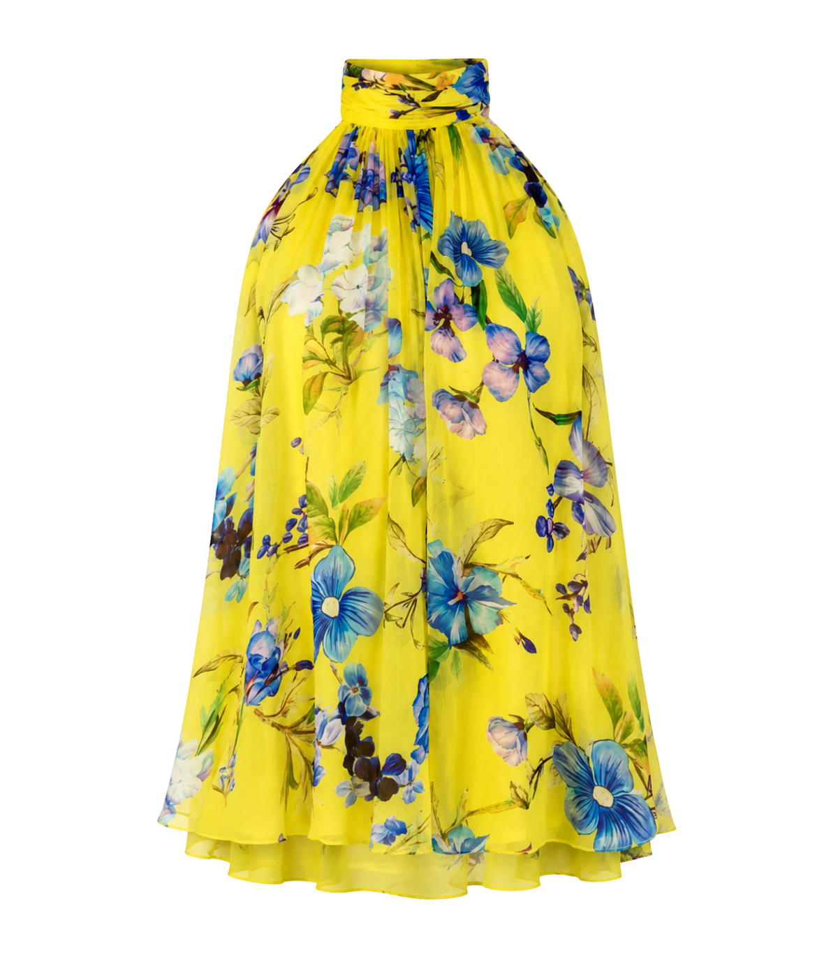 Halter Neck Top In Yellow