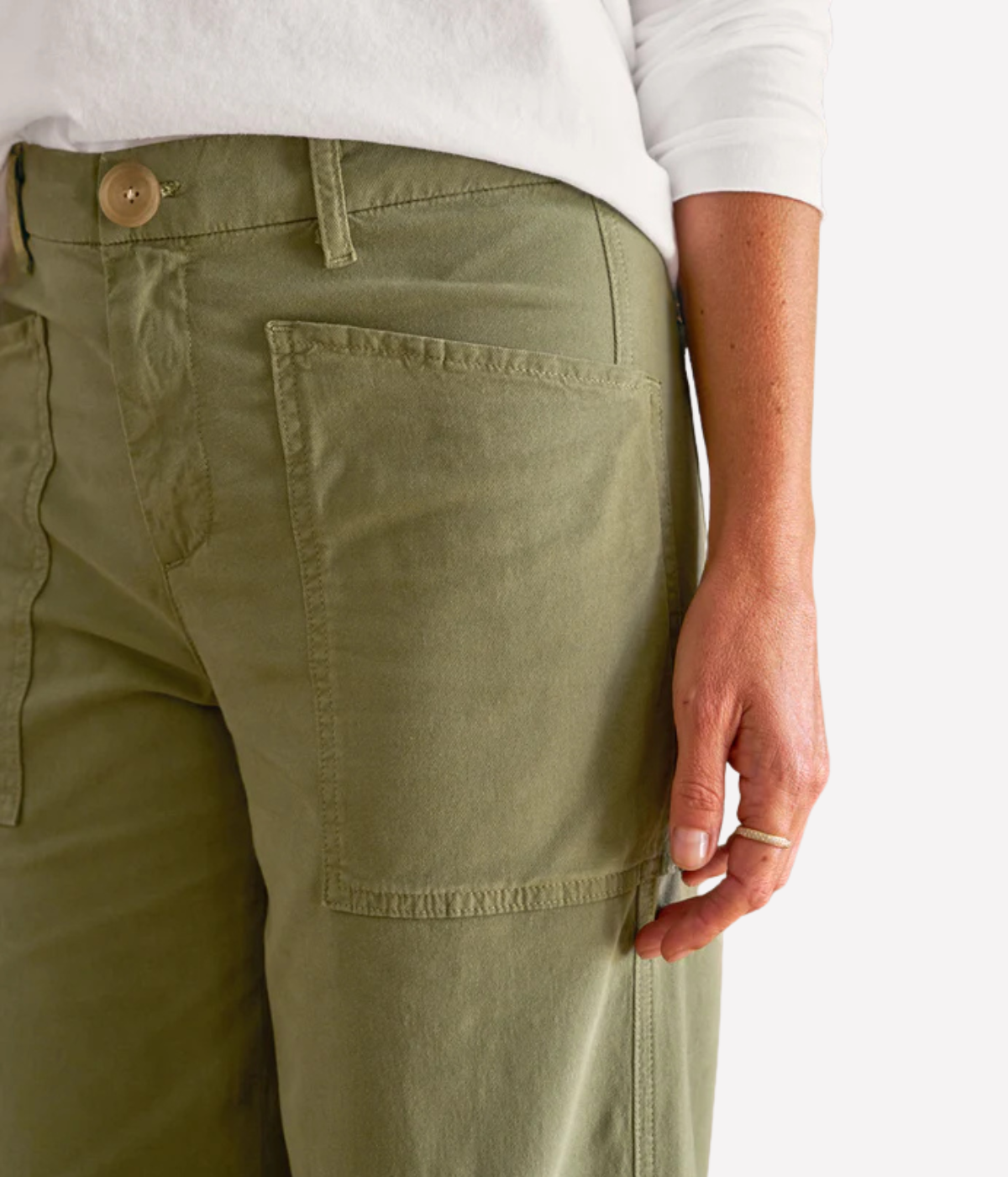 Limerick Wrap Pocket Pant in Olive