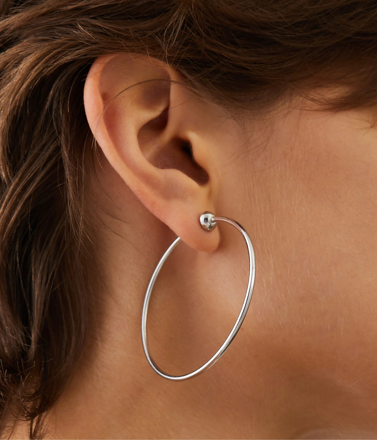 Medium Icon Hoops in SILVER