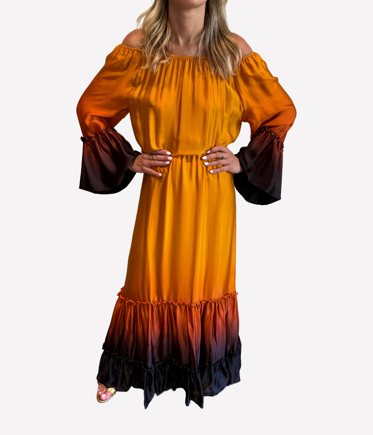 Petra Dress in Degrade Sunset