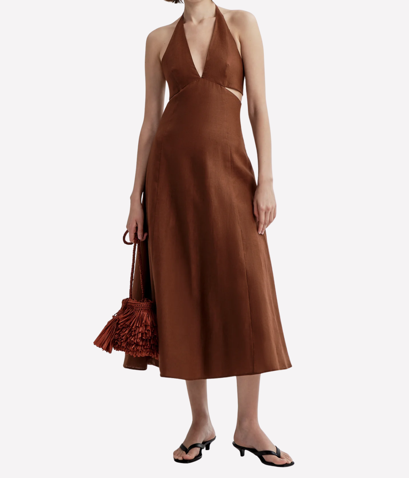 Evelena Dress in Brunette