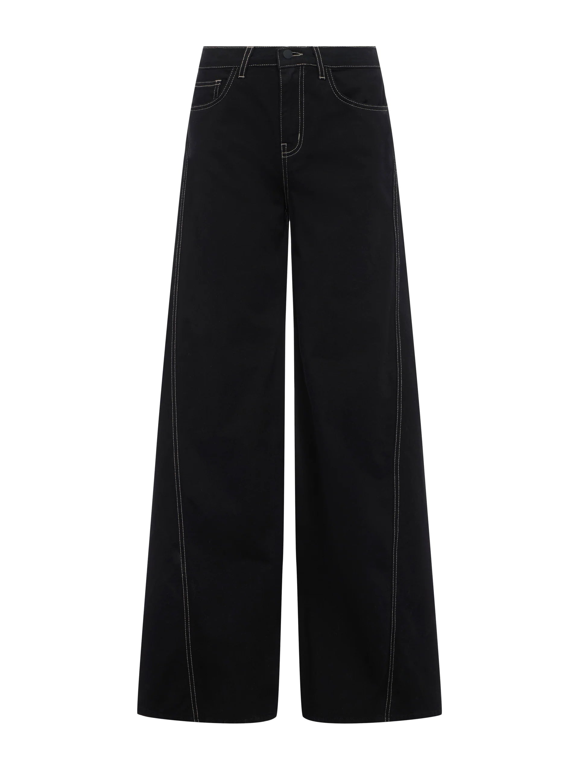 Beau HR Wide Leg Jean in Noir Mothergoose
