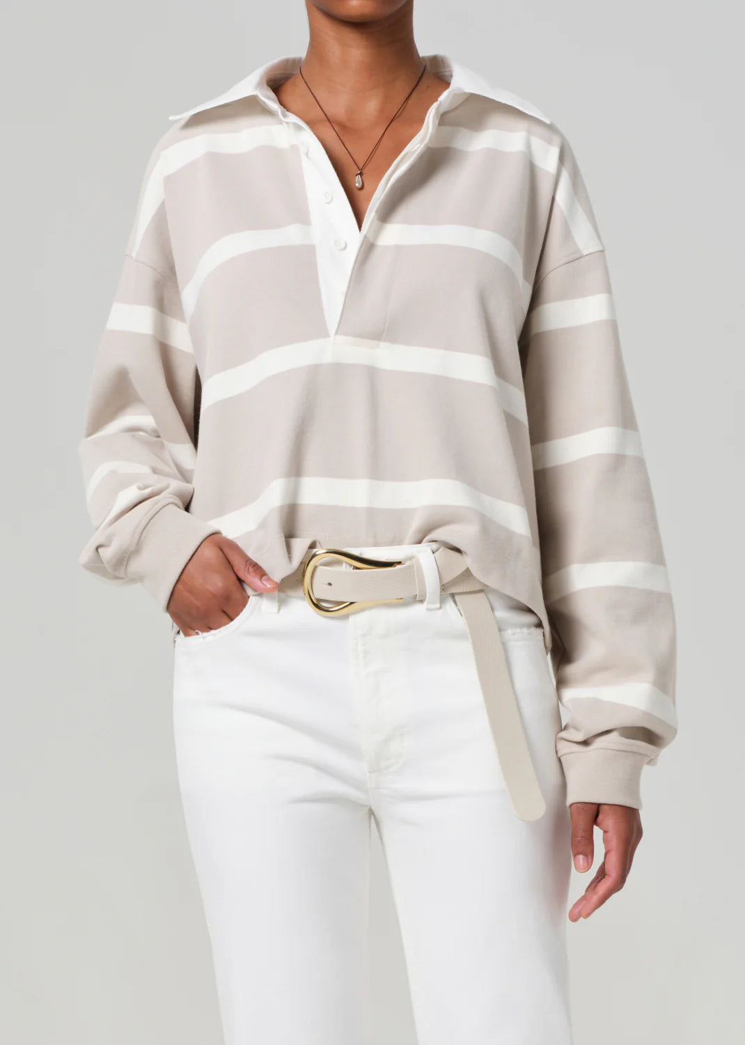 Aris Rugby Shirt in Sandatlas Stripe