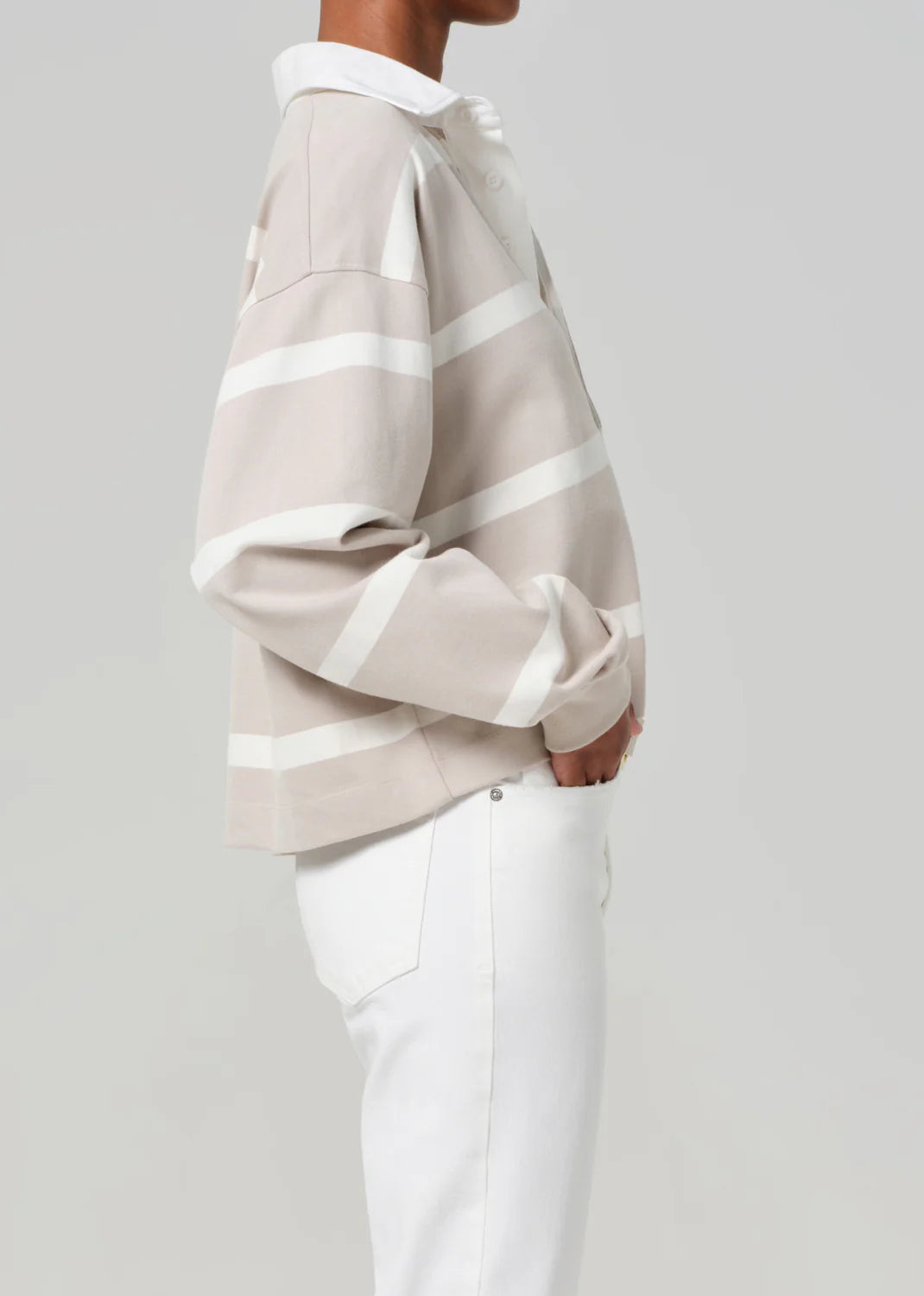 Aris Rugby Shirt in Sandatlas Stripe