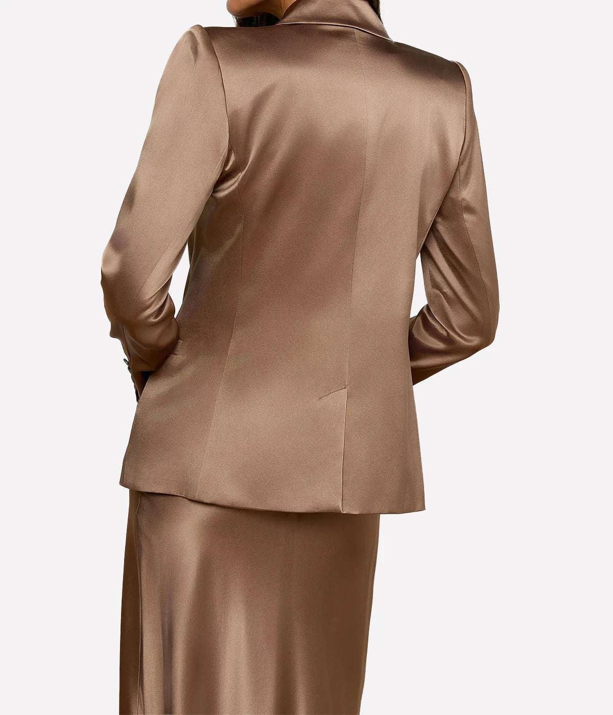 Sena Double Breasted Blazer In Portabella