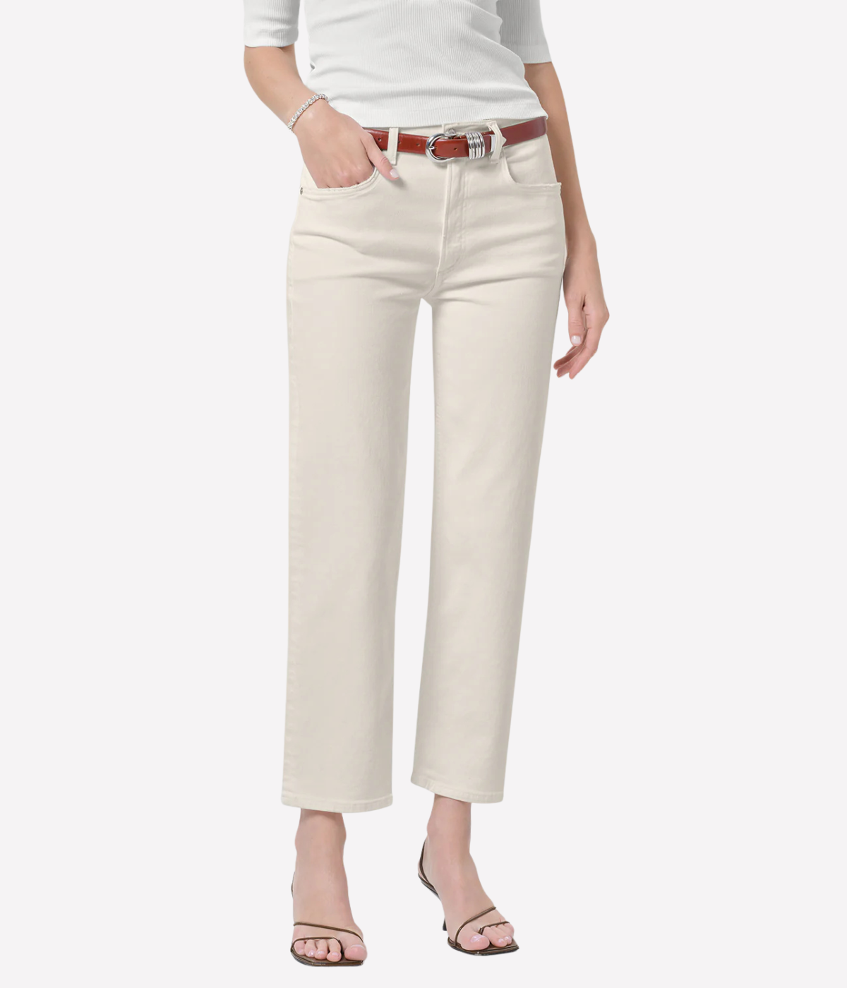 Palma Straight Jean in Almond