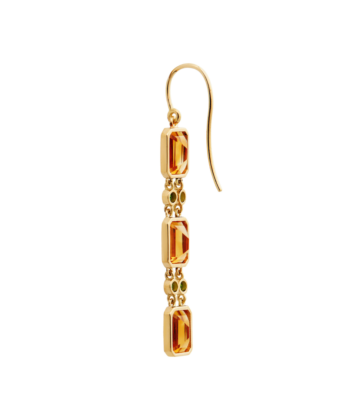 Sofia Citrine Drop Earrings in 18K Yellow Gold