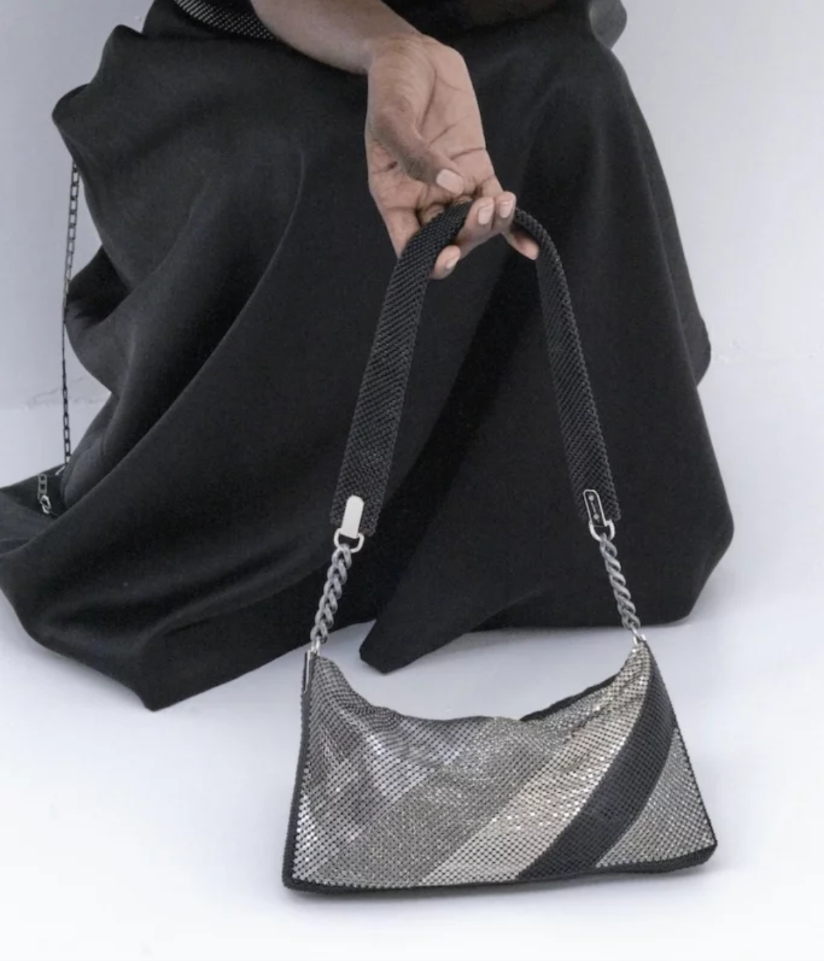 Daniela Bag in Black and Silver